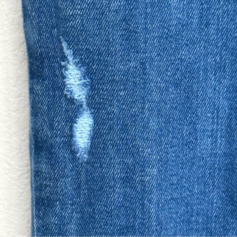 PAIGE Brigitte Women’s Jeans 28 Dark Wash Straight Leg Distressed - Picture 4 of 11